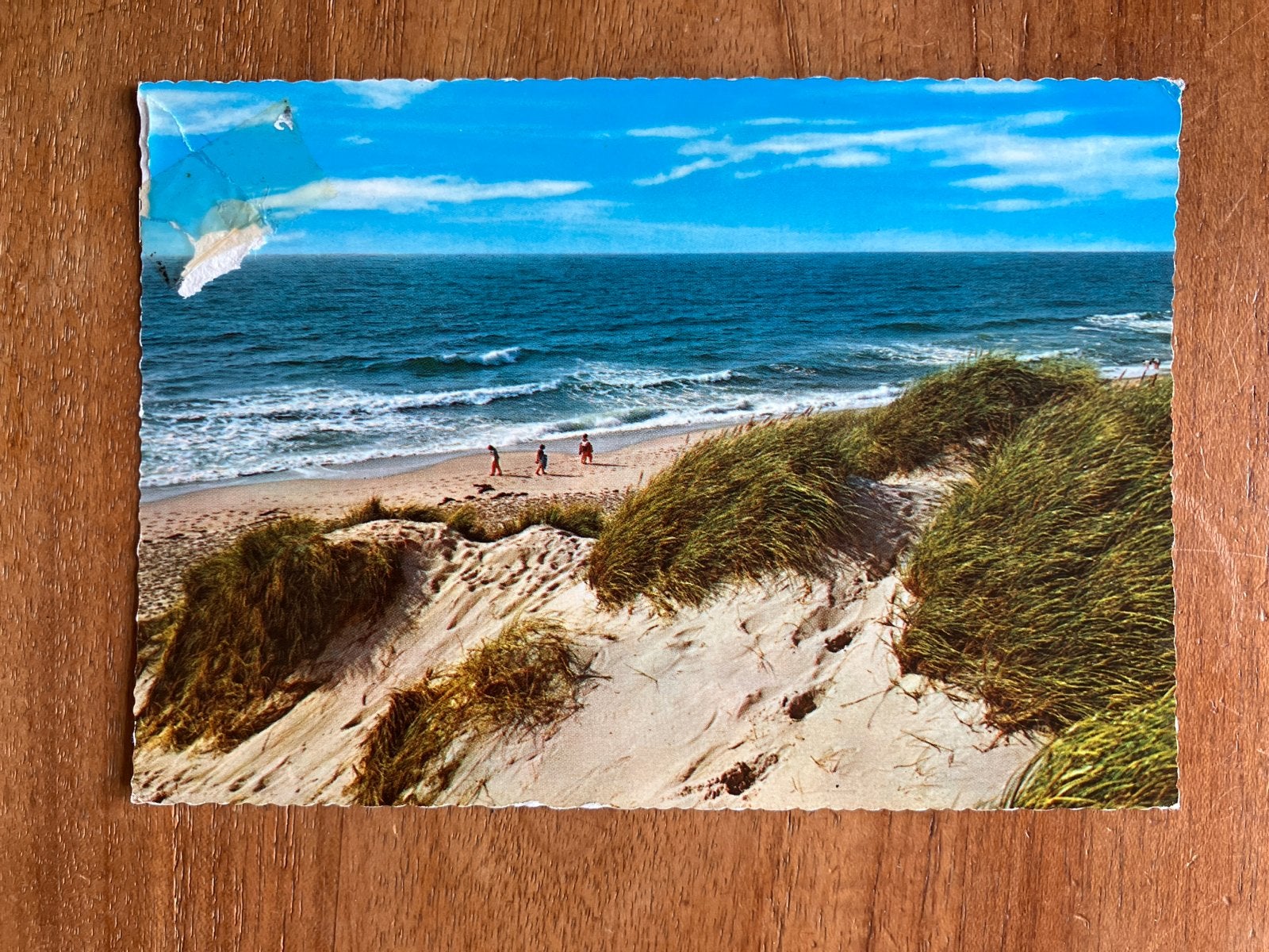 Duinen en mensen op het Strand, Nederland (1971), Ophalen of Verzenden, 1960 tot 1980, Gelopen, Noord-Holland