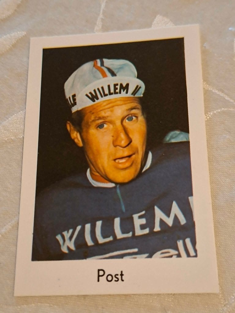 Prentje/Chromo : Peter Post / Willem II-Gazelle, Verzenden, Overige sporten, Poster, Plaatje of Sticker