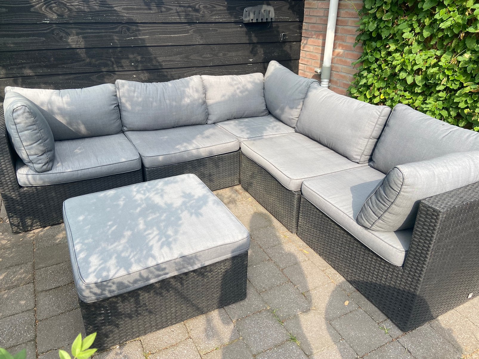Tuinkussens, kussens tuinset loungebank, Ophalen, Gebruikt