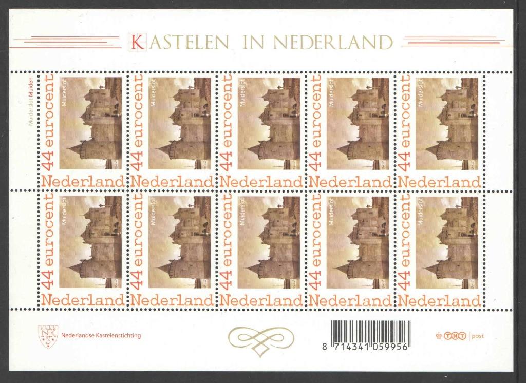 Kastelen in Nederland: Kasteel Muiderslot, Muiden, Postzegels en Munten, Postzegels | Nederland, Ophalen of Verzenden, Na 1940