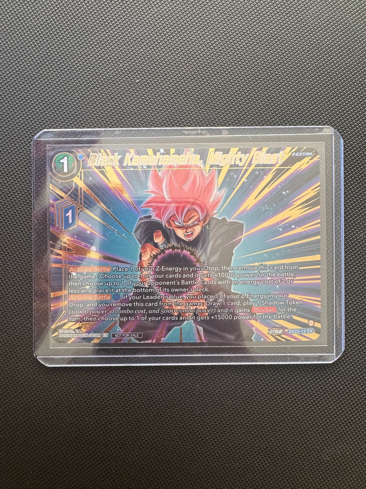 EX23-12: Dragon Ball Super TCG: Goku Black Kamehameha, Ophalen of Verzenden, Zo goed als nieuw, Losse kaart, Foil