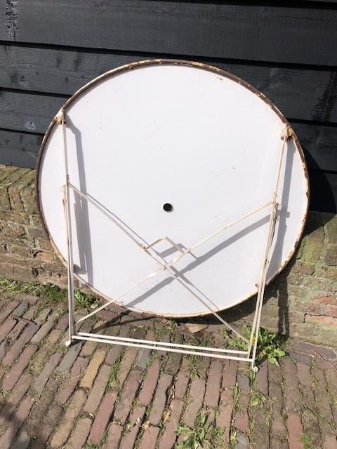tuintafel rond 96 cm, Tuin en Terras, Ophalen of Verzenden, Gebruikt, Rond, Metaal
