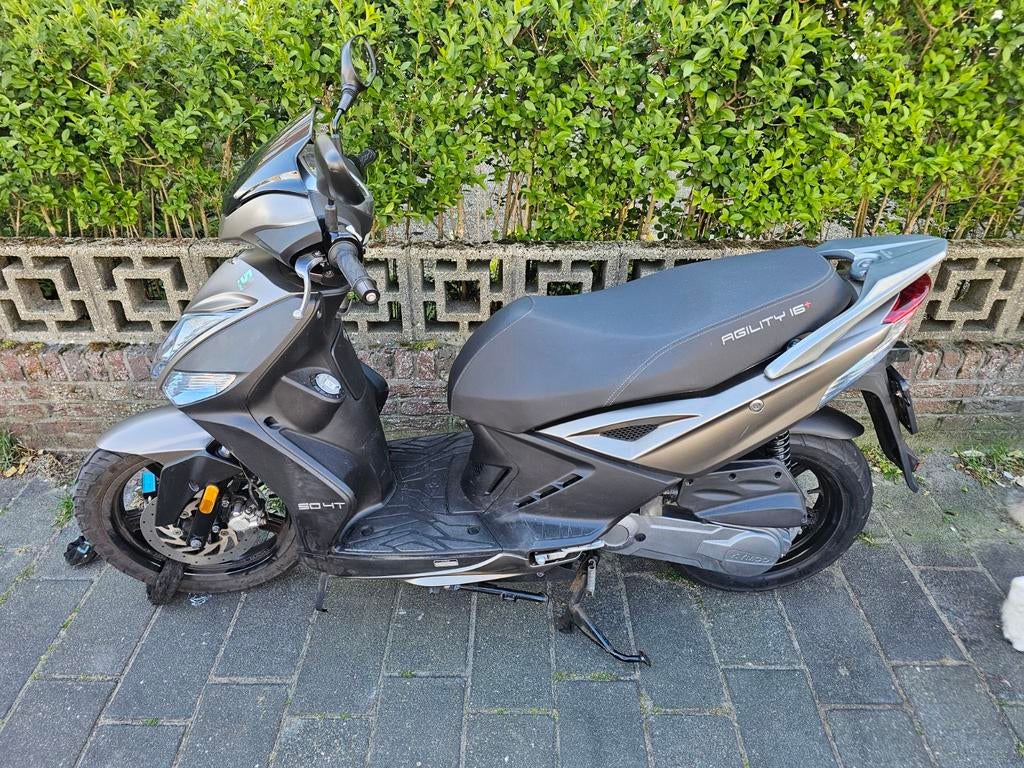 Kymco agility 16+, brom, 2+jaar garantie, Ophalen, Maximaal 45 km/u, Zo goed als nieuw, 50 cc