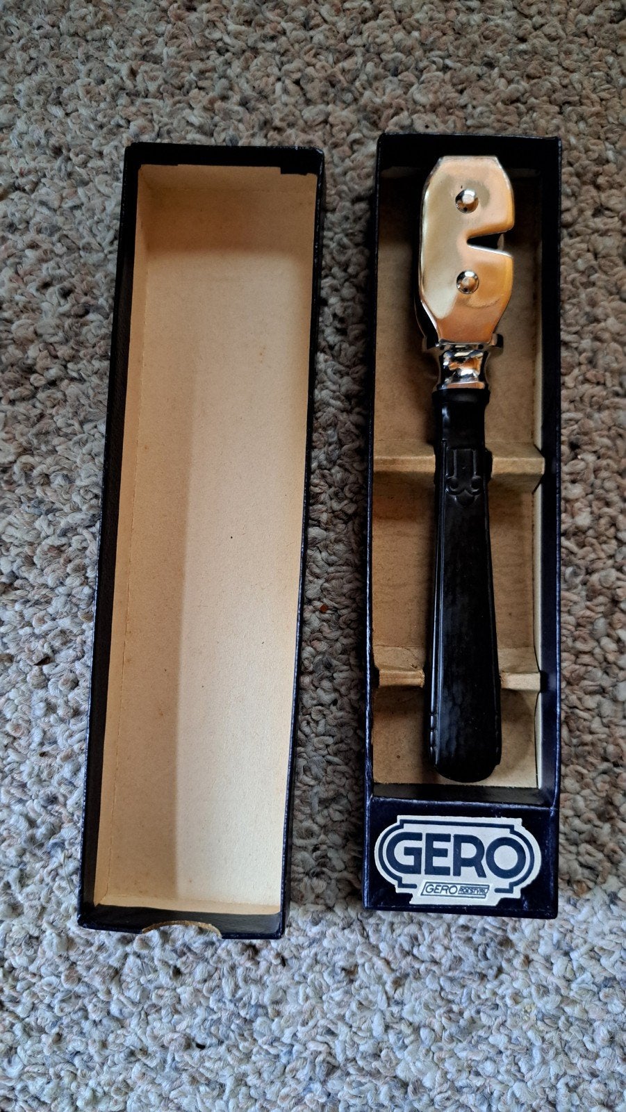 Vintage Gero RVS messenslijper in originele doos, Ophalen of Verzenden