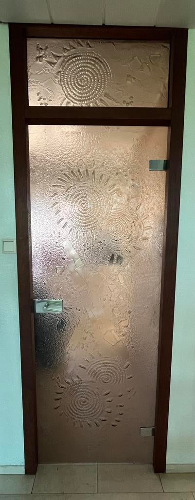 4 grote retro glazen binnen deuren, Ophalen, Gebruikt, 80 tot 100 cm, Binnendeur