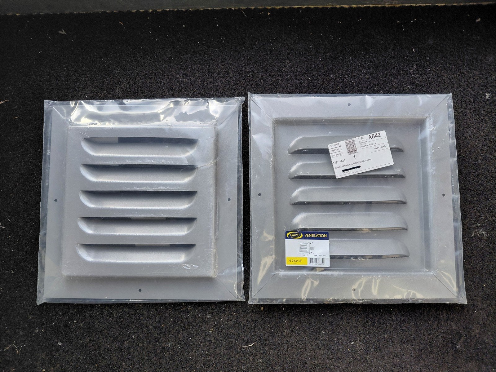 Gavo aluminium ventilatieroosters 34x34 cm - 2 stuks, Ophalen of Verzenden, Nieuw