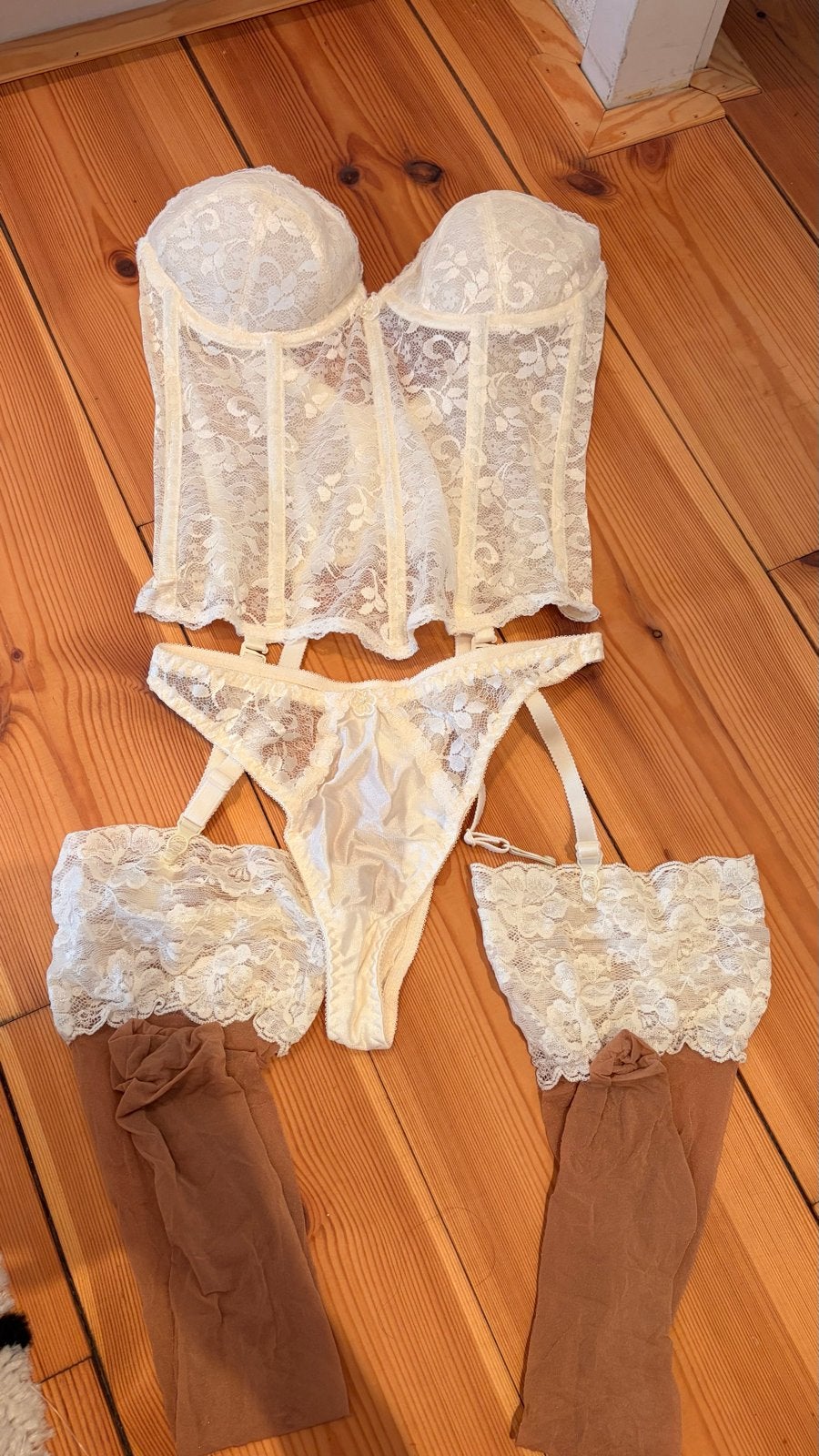 Poirier Bruidslingerie set, Ophalen of Verzenden, Wit, Setje
