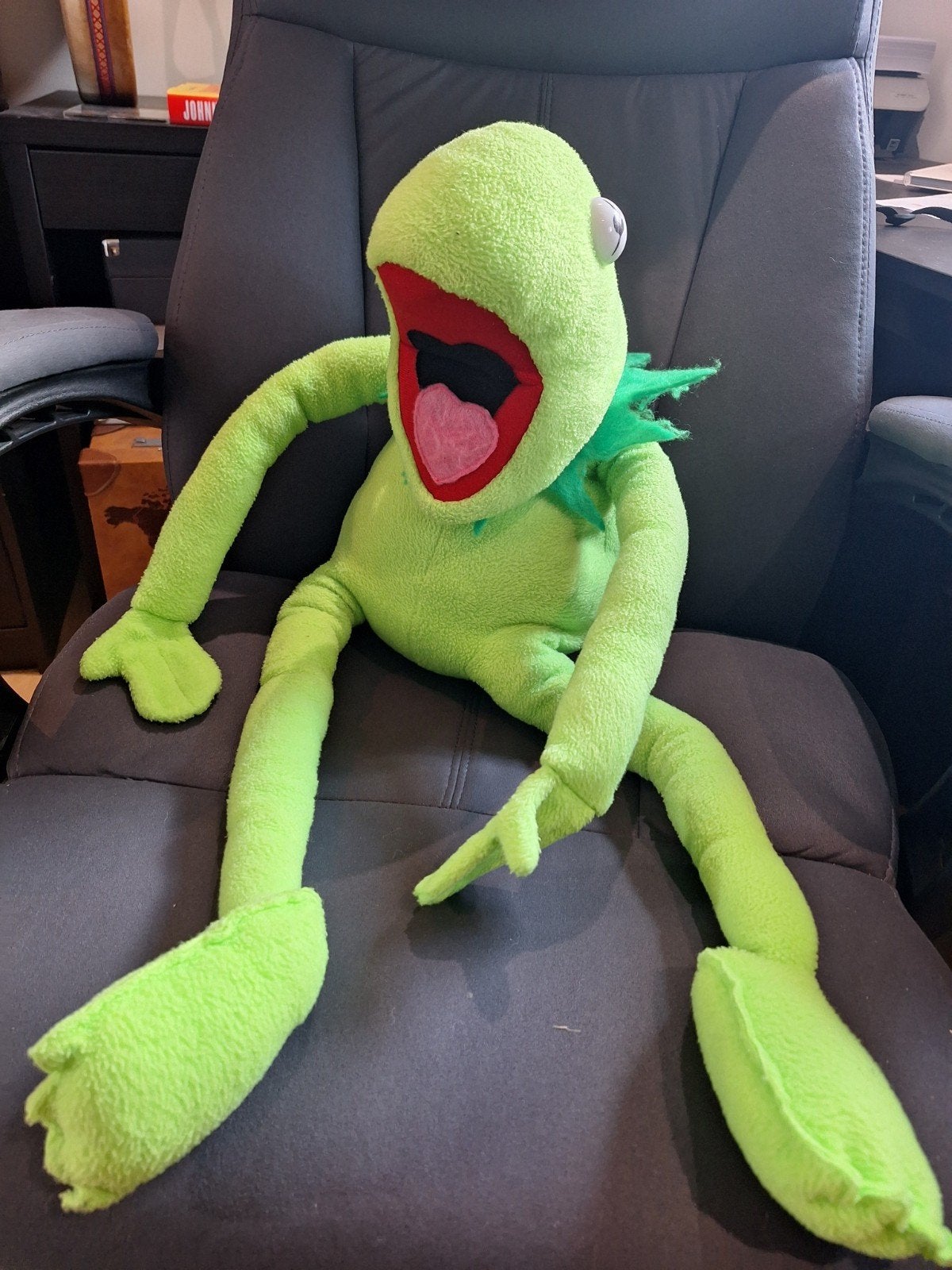 Grote Kermit de Kikker Knuffel - The Muppet Show, Ophalen of Verzenden, Kikker
