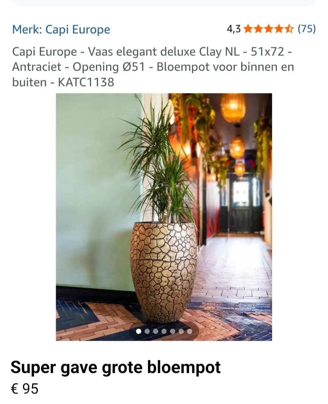Capi Europe grote plantenpot!, Huis en Inrichting, Ophalen, Zo goed als nieuw