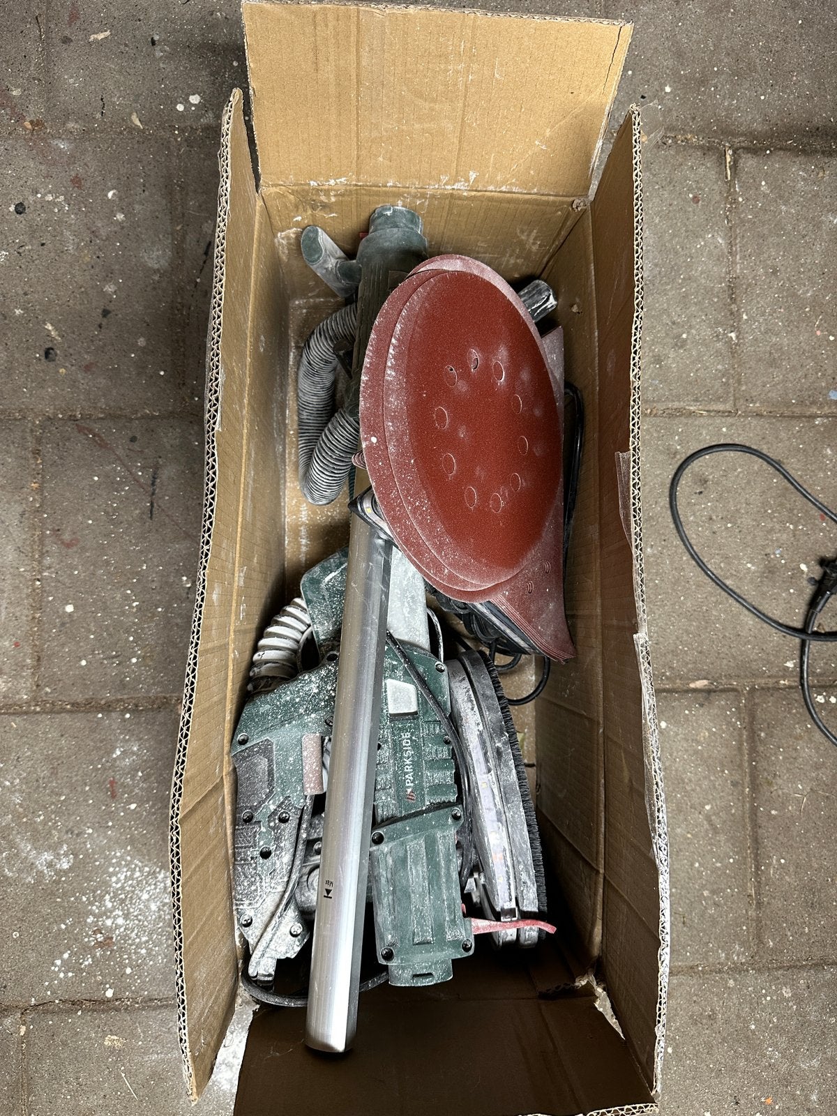 Parkside PWDS 920 D4 wandschuurmachine incl schuurpapier, Ophalen, Gebruikt, 600 tot 1200 watt, Overige typen