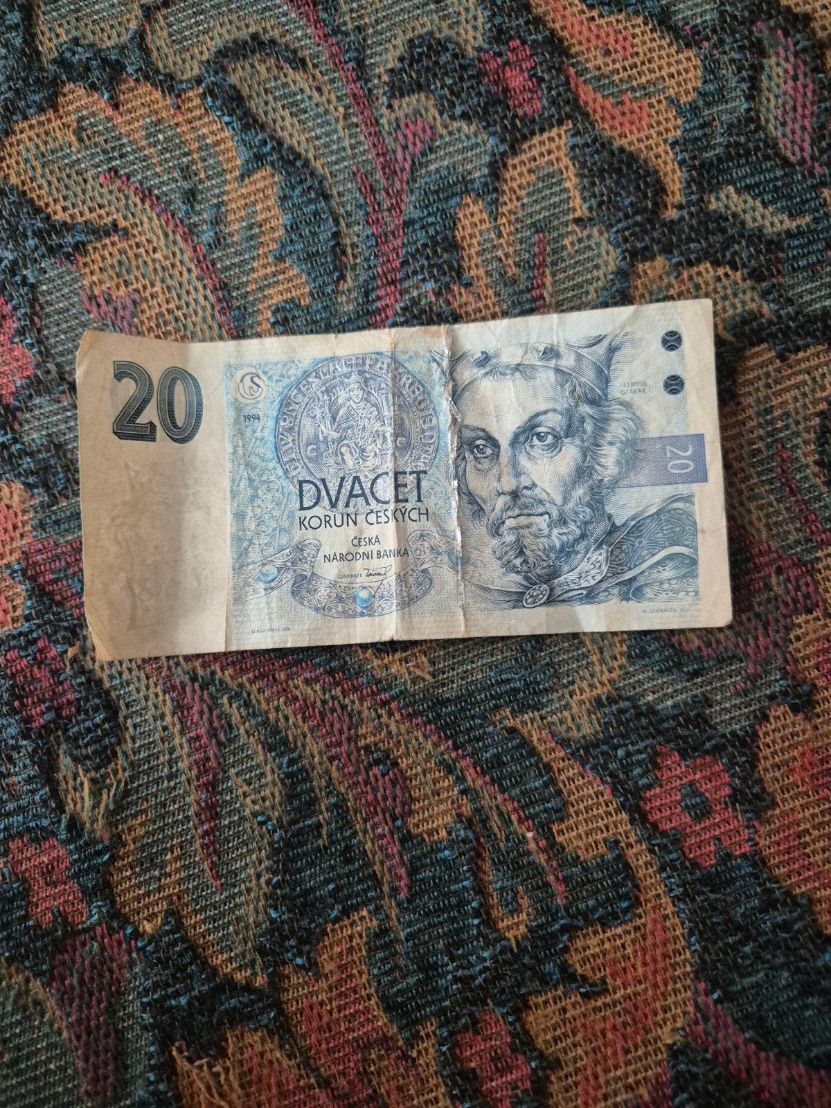 Tsjechische 20 Korun biljet - Dvacet Korun ceskych, Ophalen of Verzenden, Overige landen, Los biljet