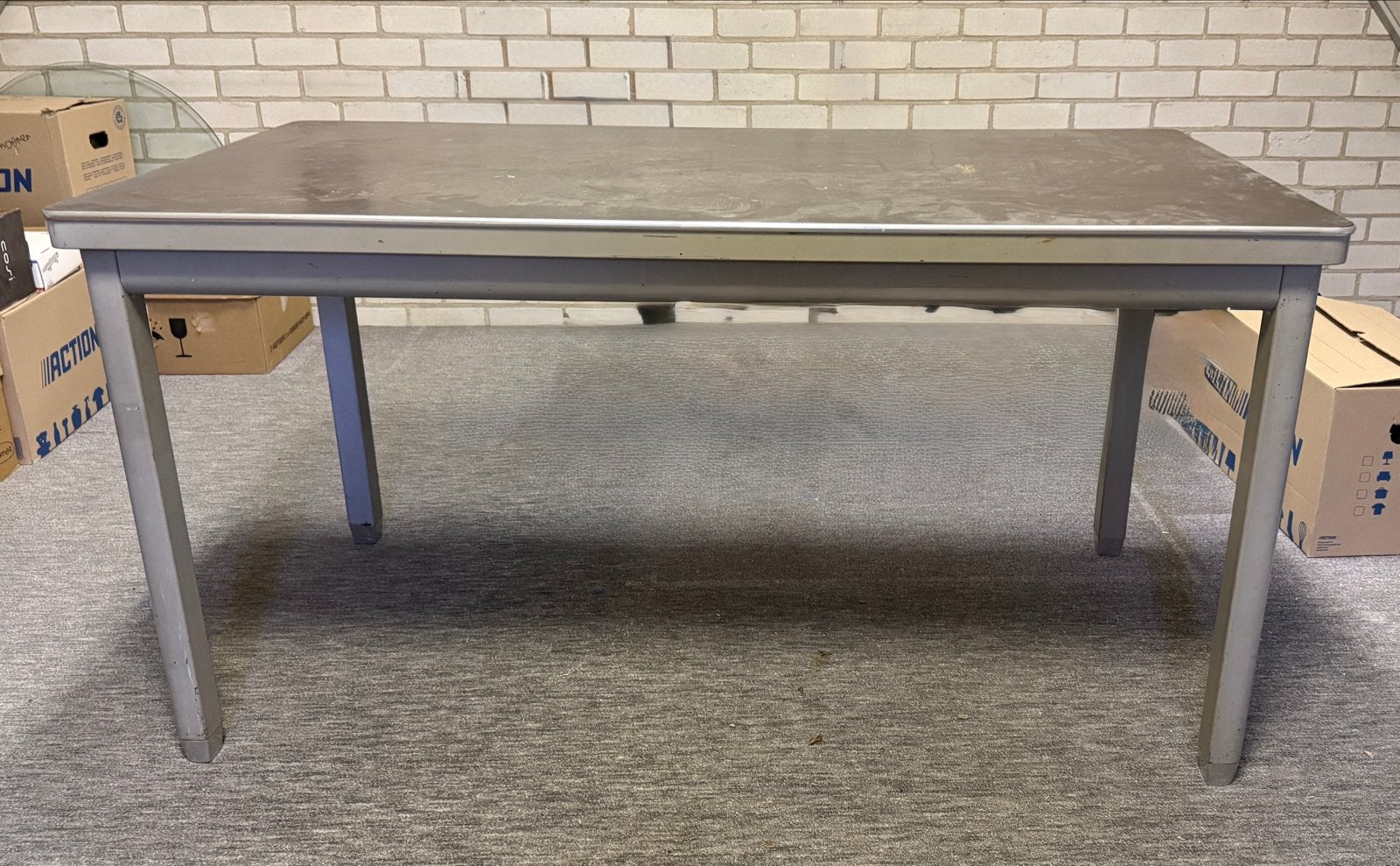 Retro Vintage Tafel Lips - Staal, aluminium en linoleum, Ophalen, Gebruikt, 50 tot 100 cm, Rechthoekig