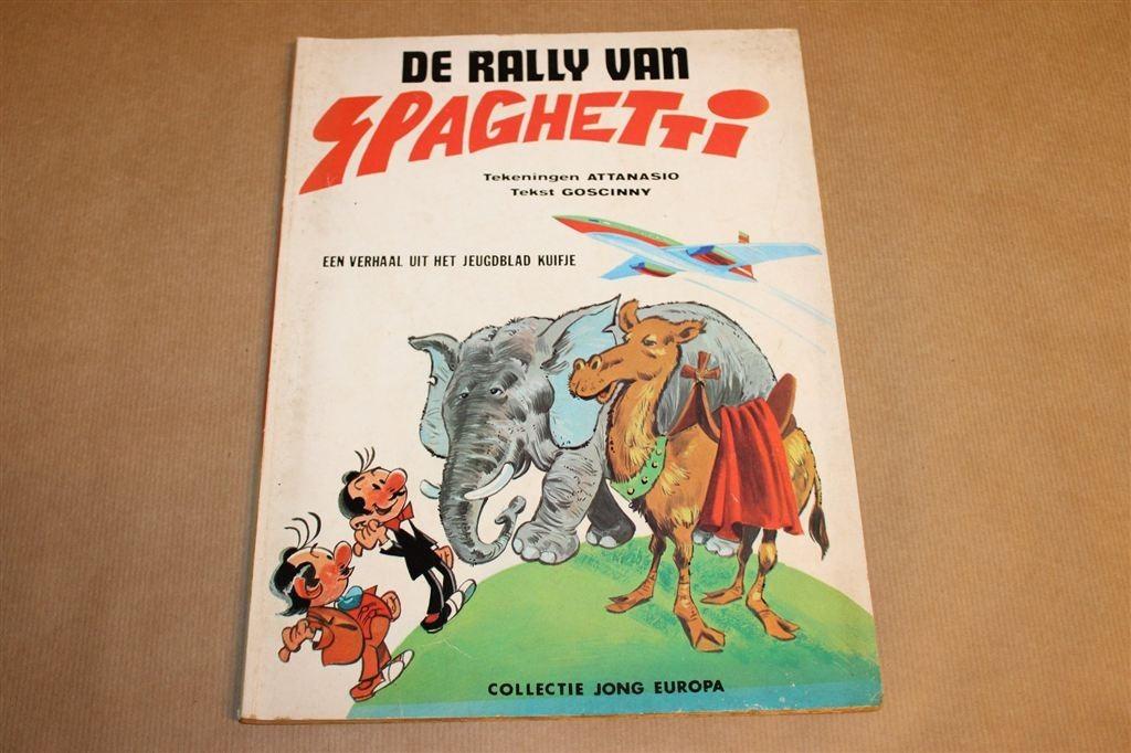 Rally van Spaghetti — Attanasio & Goscinny, Vanderhout 1968, Boeken, Eén stripboek, Ophalen of Verzenden, Gelezen