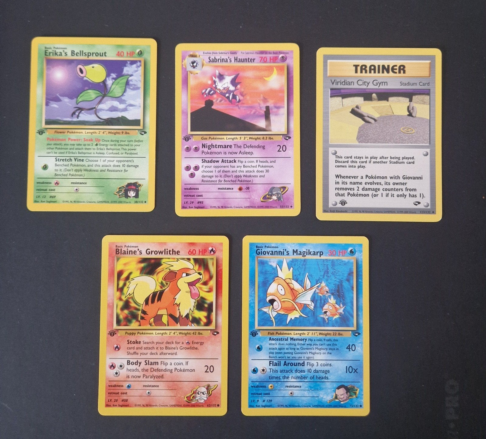 Gym Challenge 1st ed. Pokémon kaartjes. Tcg wotc collect., Ophalen of Verzenden, Zo goed als nieuw, Meerdere kaarten