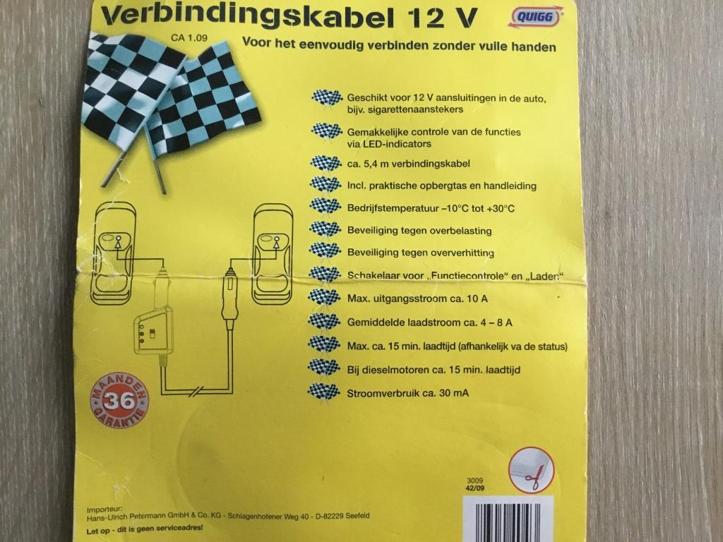 Verbindingskabel 12 V CA-1 NIEUW, Ophalen of Verzenden