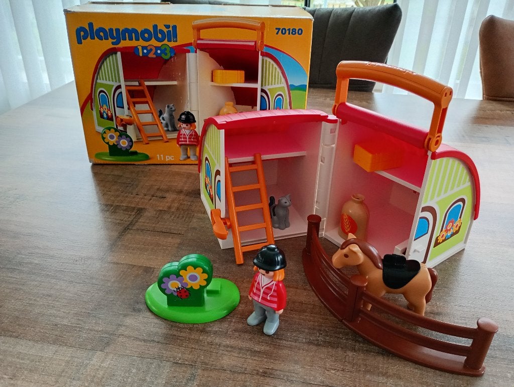 Playmobil meeneem manege, Complete set, Overige typen, 1.2.3, Ophalen of Verzenden