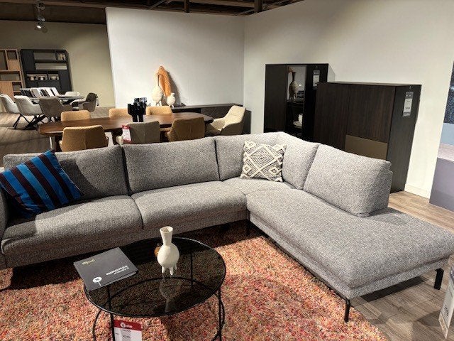 Stoffen hoekbank Lyon, in nieuwstaat, Ophalen, 250 tot 300 cm, Hoekbank, Nieuw