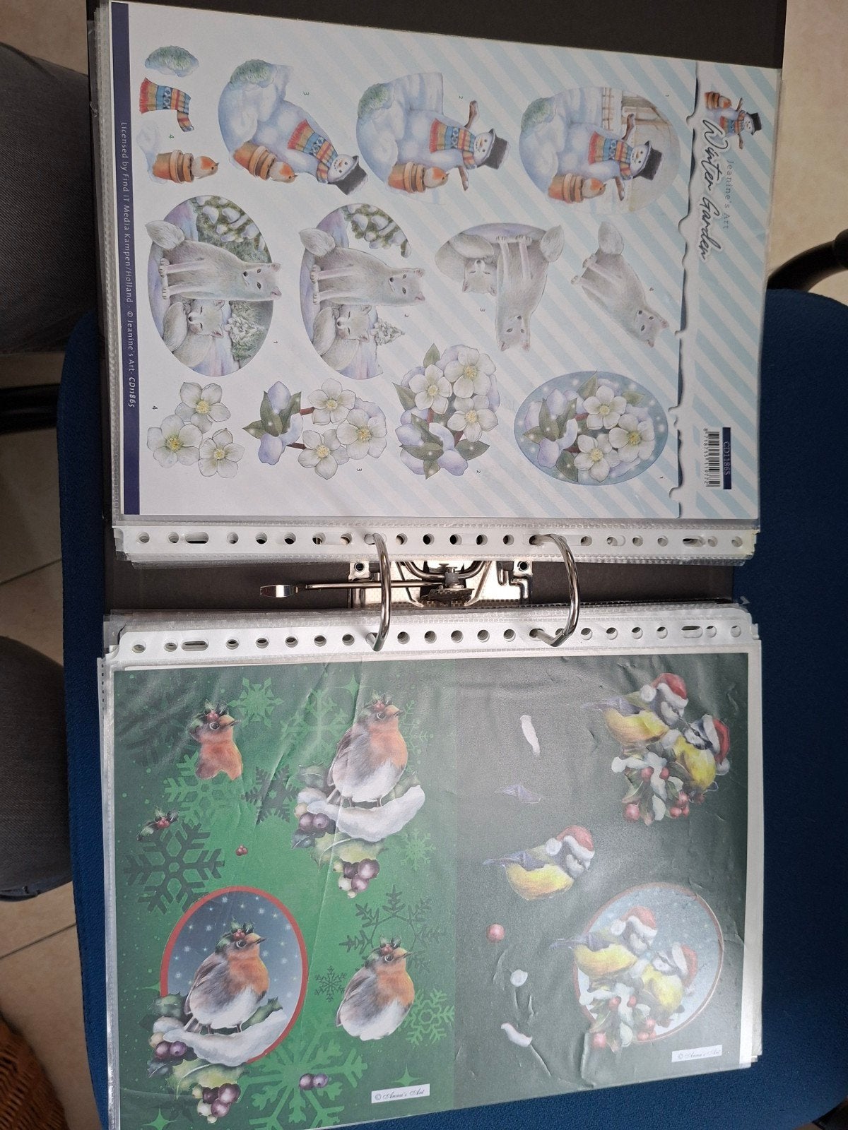 ruim 100 vellen 3D. kaarten maken. Roodborstjes, Ophalen of Verzenden, Gebruikt, Overige thema's