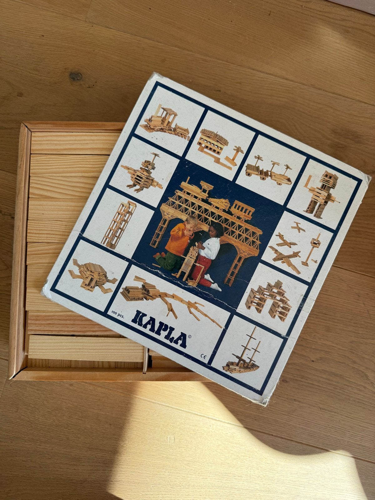 Kapla bouwblokken 400 stuks in houten kist, Ophalen of Verzenden, Gebruikt, Overige merken