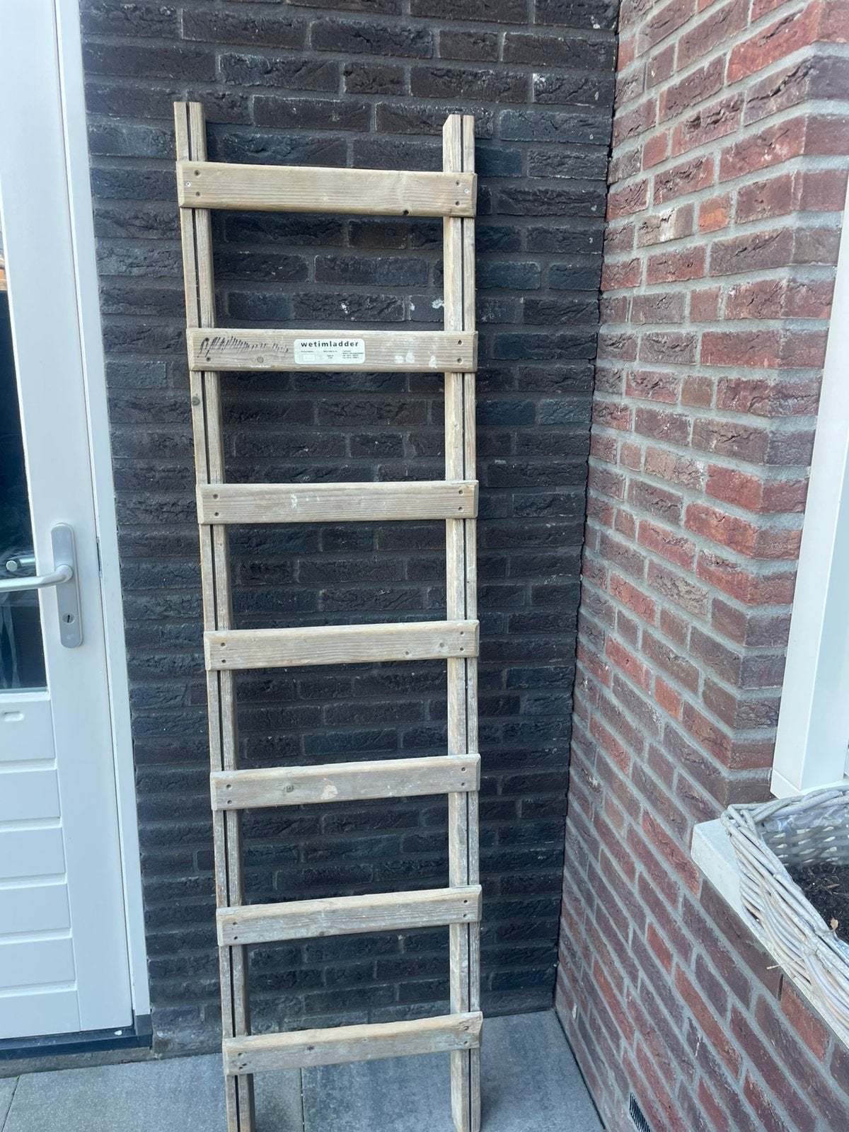 Brocante ladder, Huis en Inrichting, Woonaccessoires | Overige, Ophalen, Gebruikt