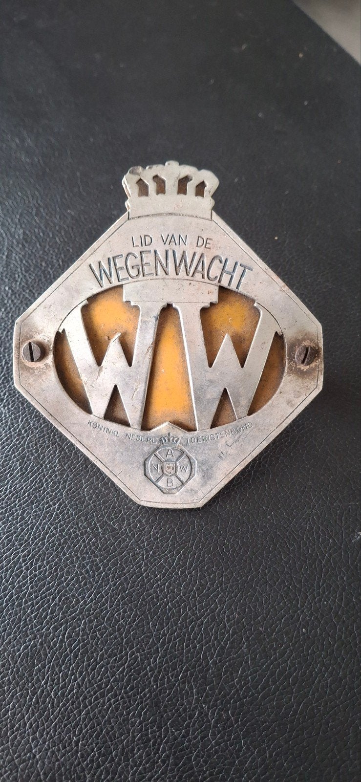 Oude ANWB Wegenwacht badge - Lid van de Wegenwacht, Ophalen of Verzenden, Gebruikt, Auto's