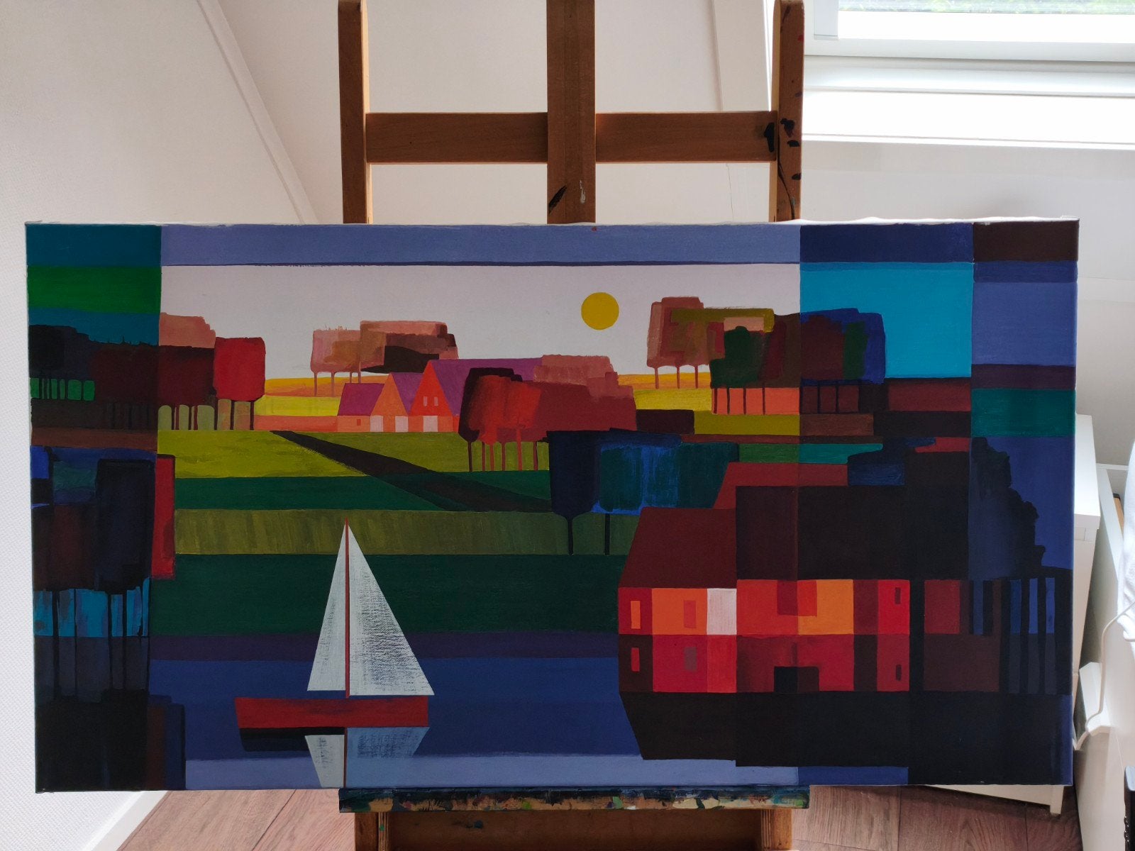 Schilderij in de stijl van Ton Schulten, Antiek en Kunst, Ophalen