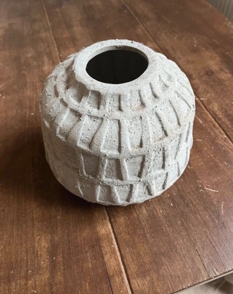 Japandi wabi sabi vaas grijs beige taupe keramiek, Huis en Inrichting, Woonaccessoires | Vazen, Verzenden, Beige