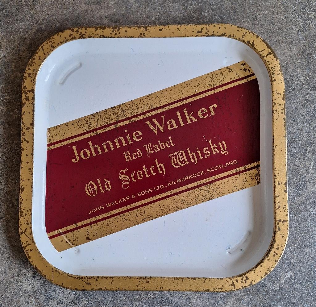 Mooi Retro Dienblad Johnny Walker, Ophalen of Verzenden