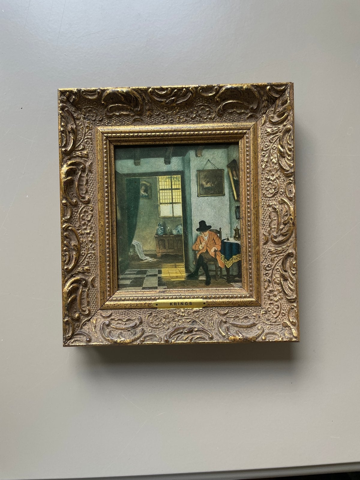 Hugo Krings (1878-1924) - Fumeur - Ingelijst schilderij, Ophalen, Paneel, Portret of Personen, Realistisch