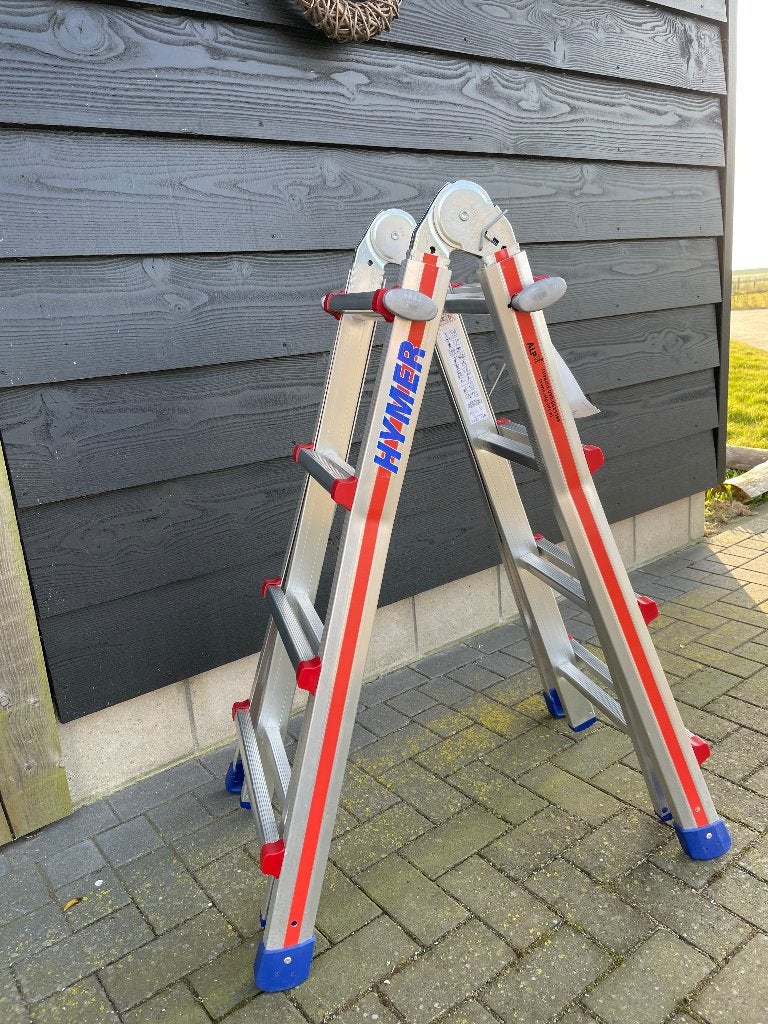 HYMER telescoopladder 4x4 ongebruikt, Doe-het-zelf en Verbouw, Ophalen, Zo goed als nieuw, Ladder, Opvouwbaar of Inschuifbaar