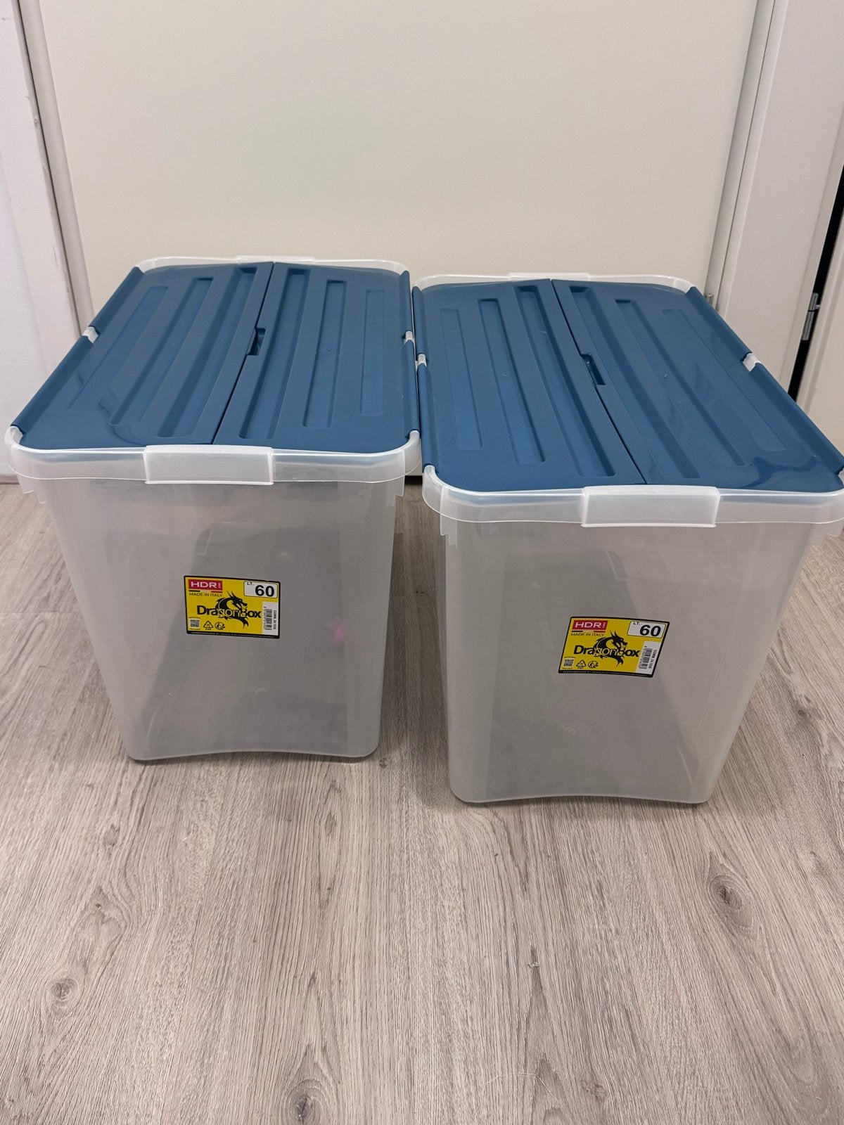 5 Handige Opbergboxen met Deksel en Wieltjes - Diverse Maten, Ophalen, Blauw, Kunststof, Zo goed als nieuw