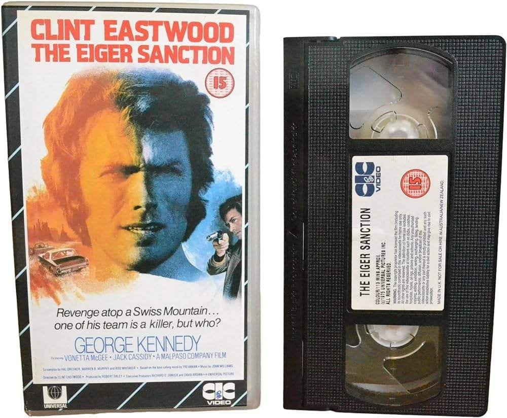 The Eiger sanction - Clint Eastwood/G.Kennedy vhs nwst./Org., Vanaf 16 jaar, Ophalen of Verzenden, Zo goed als nieuw, Thrillers en Misdaad