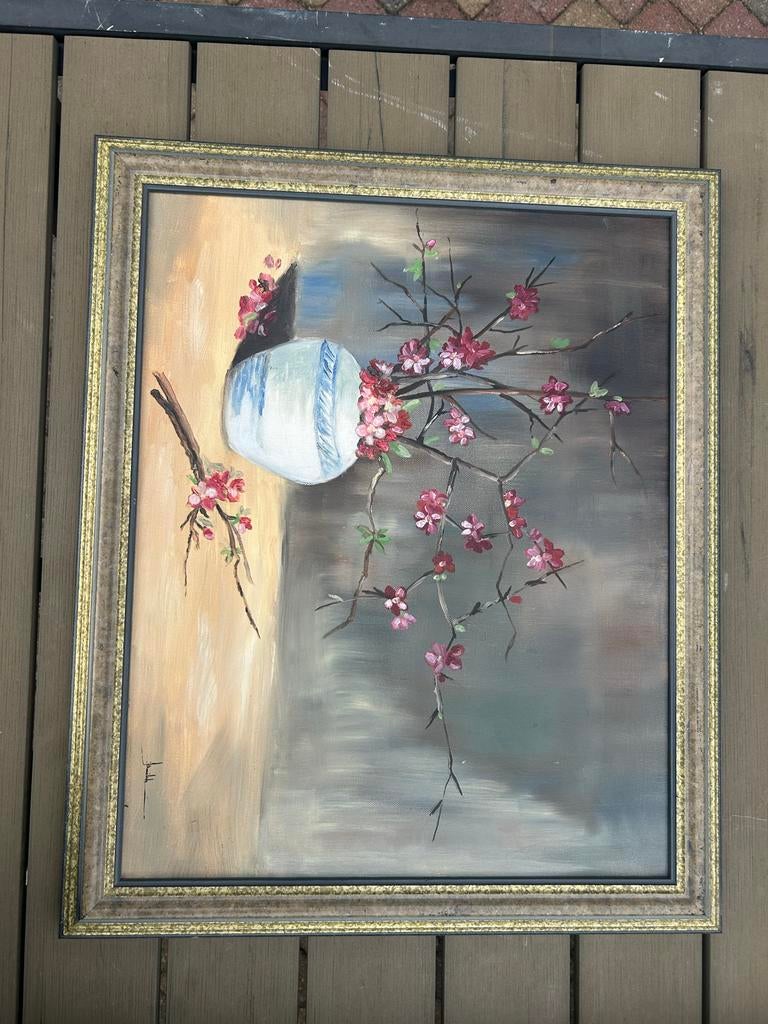 Olieverf Schilderij Bloesem van Jenny Buikhuizen, Antiek en Kunst, Ophalen