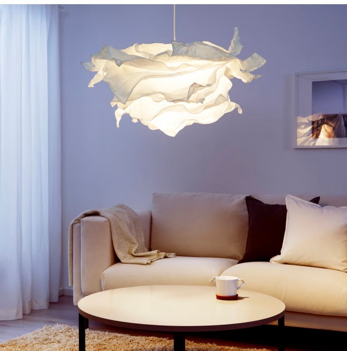 IKEA SKURUP hanglamp met pendel wit, nieuw in verpakking, Ophalen, Nieuw, Kunststof, E27 (groot)
