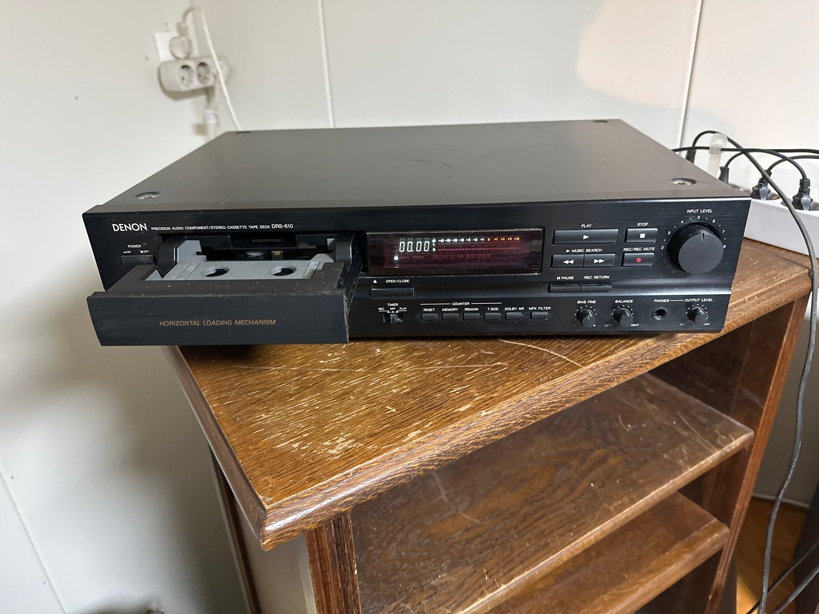 Denon DRS-610 Cassettedeck - Horizontale Lading, Ophalen of Verzenden, Enkel, Denon, Tiptoetsen