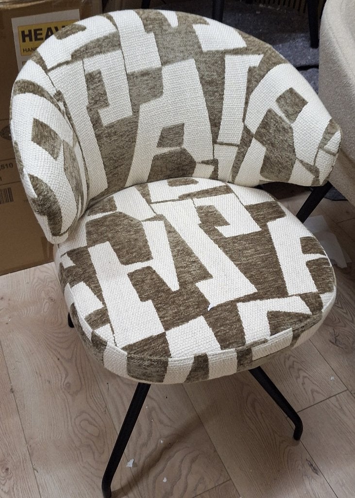Set van 5 Richmond Interiors stoelen Milly Moss Graphic, Ophalen, Metaal, Onbekend, Nieuw