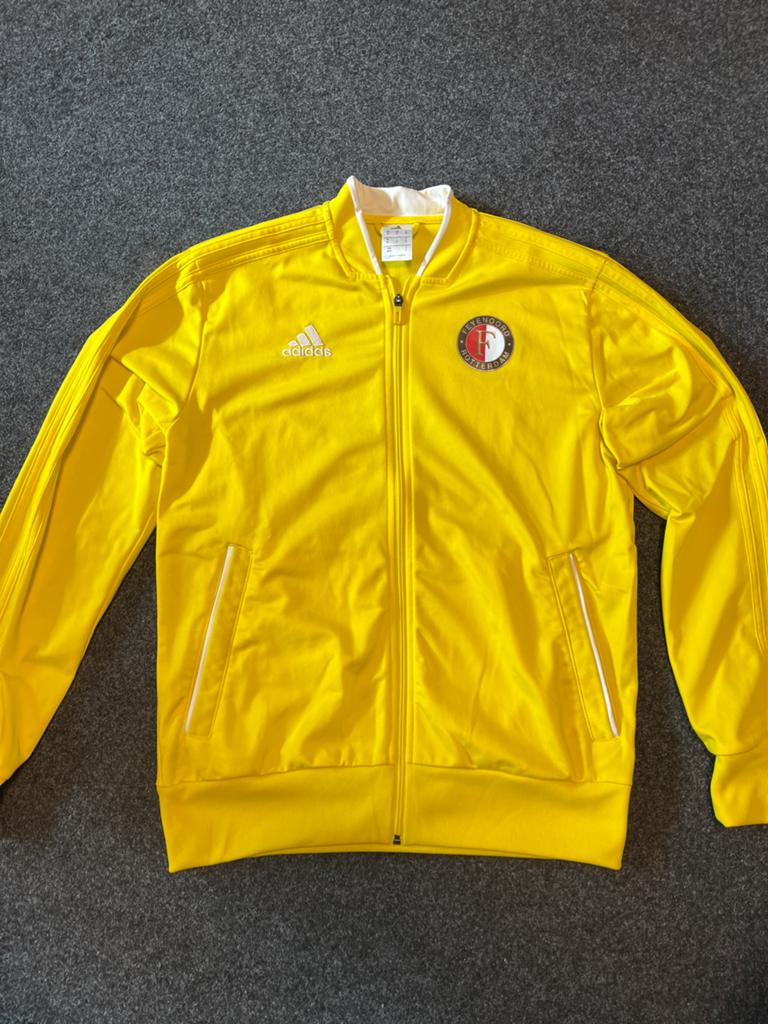 Feyenoord Adidas Jack Geel maat M, Verzenden, Zo goed als nieuw, Overige maten, Geel