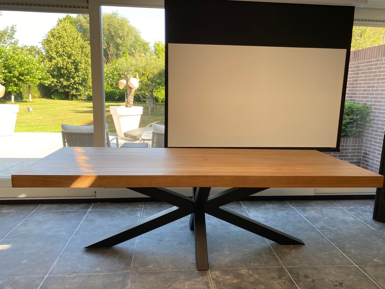 Prachtige eettafel 260x100, Huis en Inrichting, Tafels | Eettafels, Ophalen, Gebruikt, 200 cm of meer, 50 tot 100 cm
