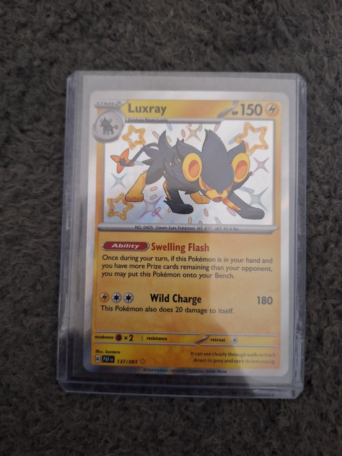 Luxray pokemon, Ophalen, Nieuw, Losse kaart, Foil