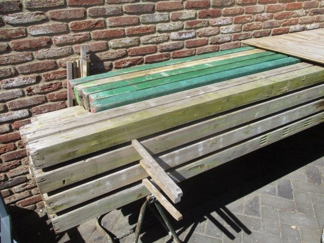 metselprofielen * houten metselprofielen * stelprofielen, Ophalen, Zo goed als nieuw, 50 mm of meer, Balk