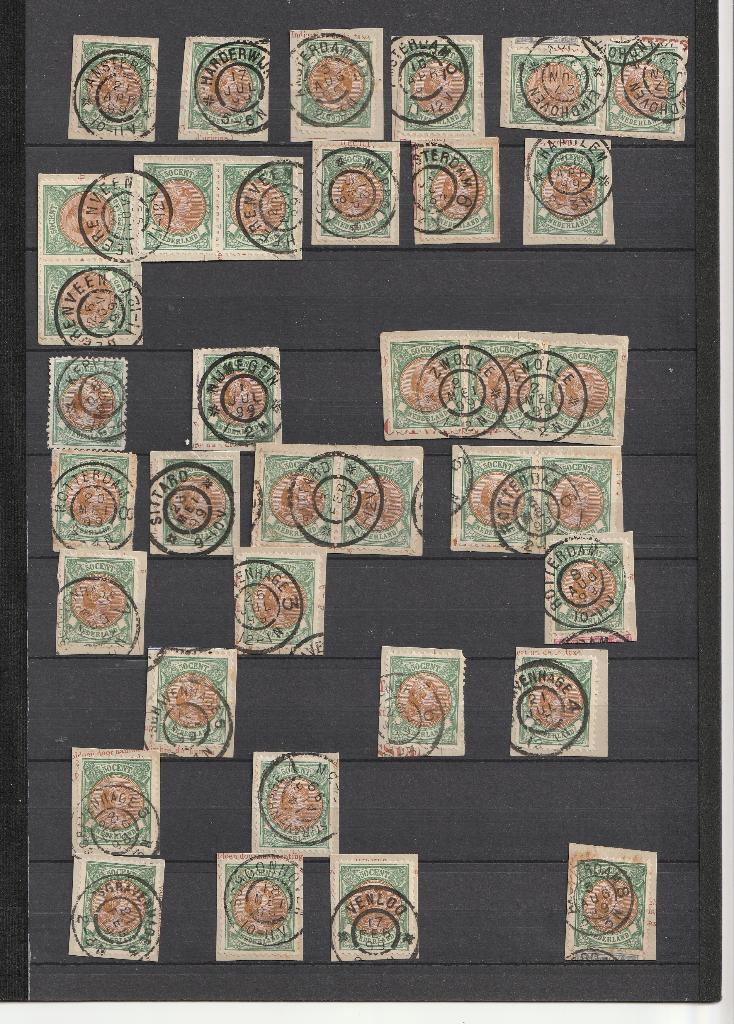 45 1896 Kon. Wilhelmina partij 36 stuks, Postzegels en Munten, Postzegels | Nederland, Ophalen of Verzenden, T/m 1940, Gestempeld