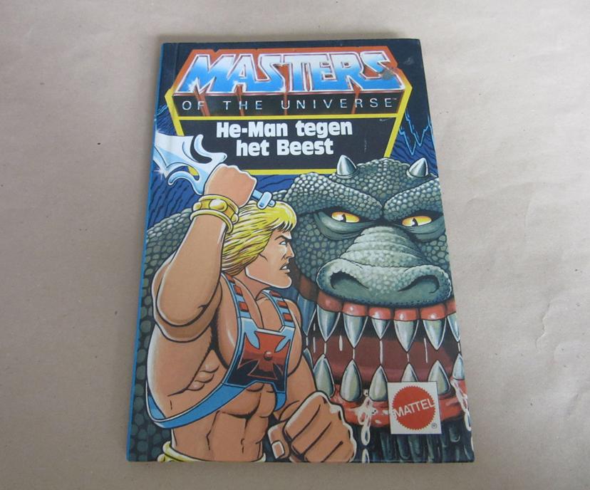 Masters of the Universe boekje He-Man tegen het beest Mattel, Verzamelen, Speelgoed, Verzenden, Gebruikt