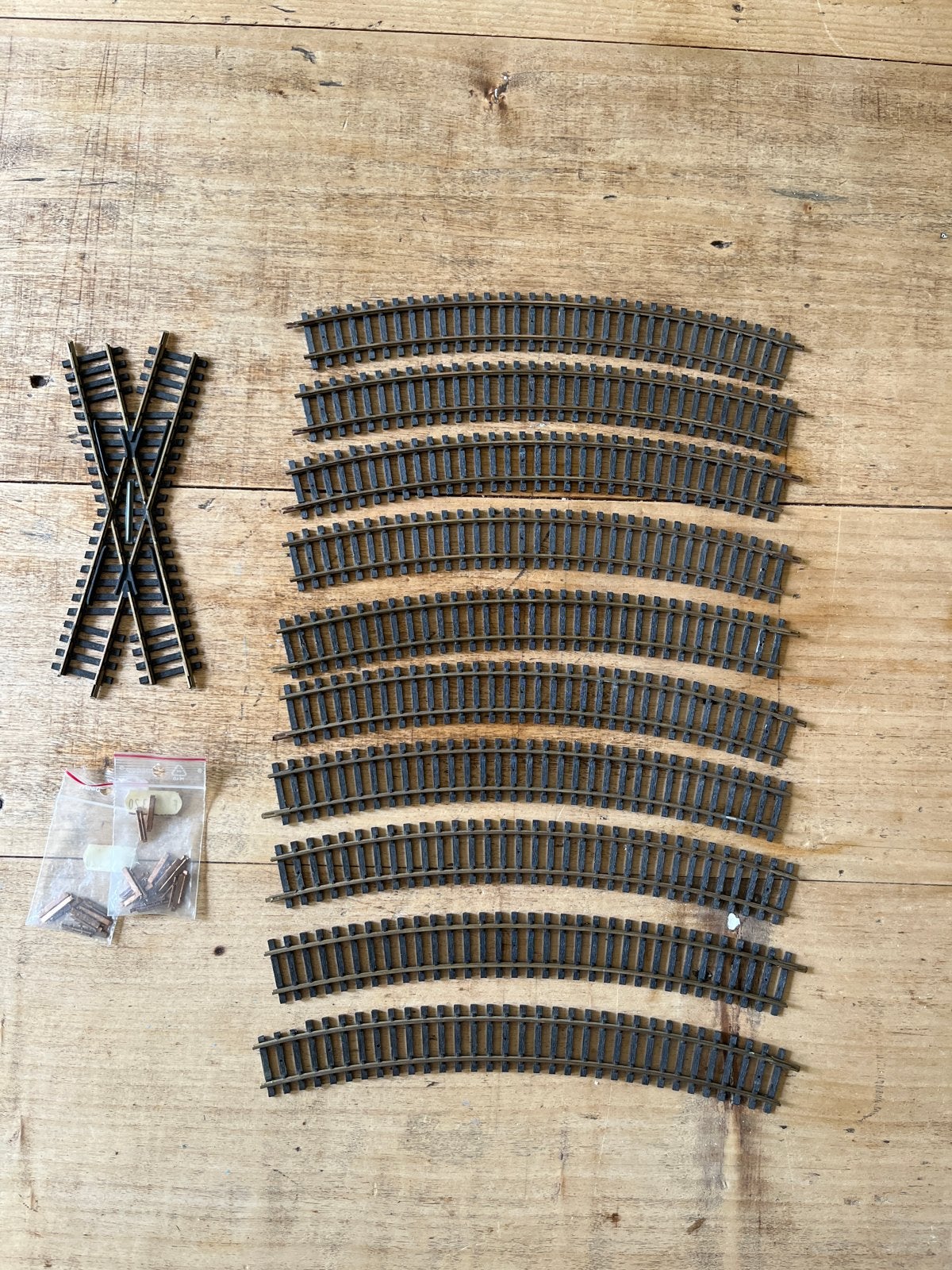 Fleischmann WIssel - 10 x Roco Rails, Gebruikt, -, Gelijkstroom of Wisselstroom, -