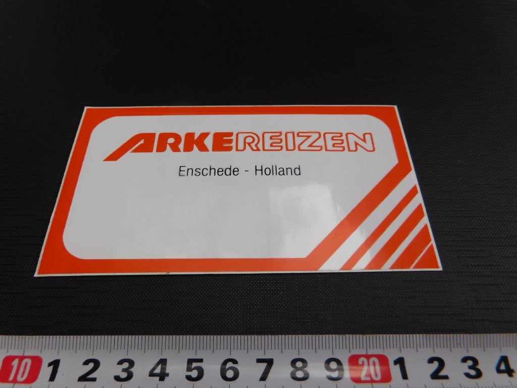 sticker Enschede  ARKE REIZEN  Holland, Verzamelen, Ophalen of Verzenden, Zo goed als nieuw