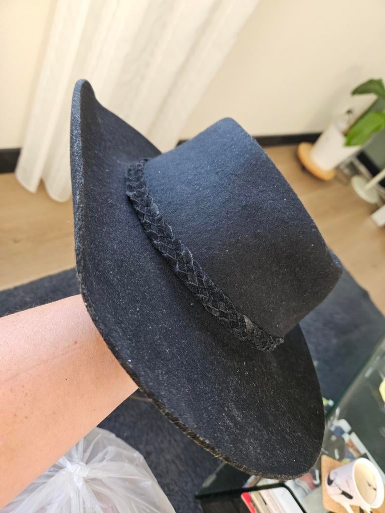 Line dance cowboy Hoed met Gevlochten Band, Hoed, Ophalen of Verzenden, 58 cm (L, 7¼ inch) of meer, Onbekend