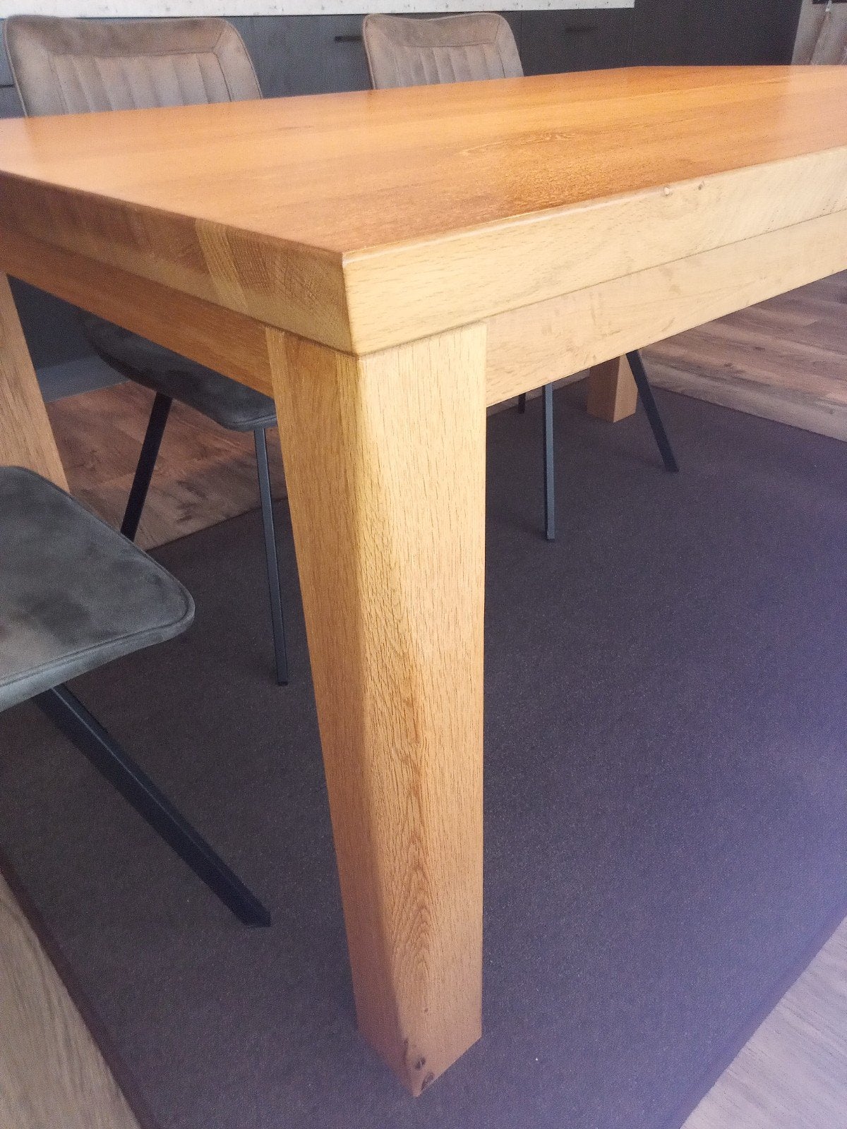 Set: Salontafel en Eettafel Massief Licht Eiken, Ophalen, Eikenhout, 50 tot 100 cm, Zo goed als nieuw