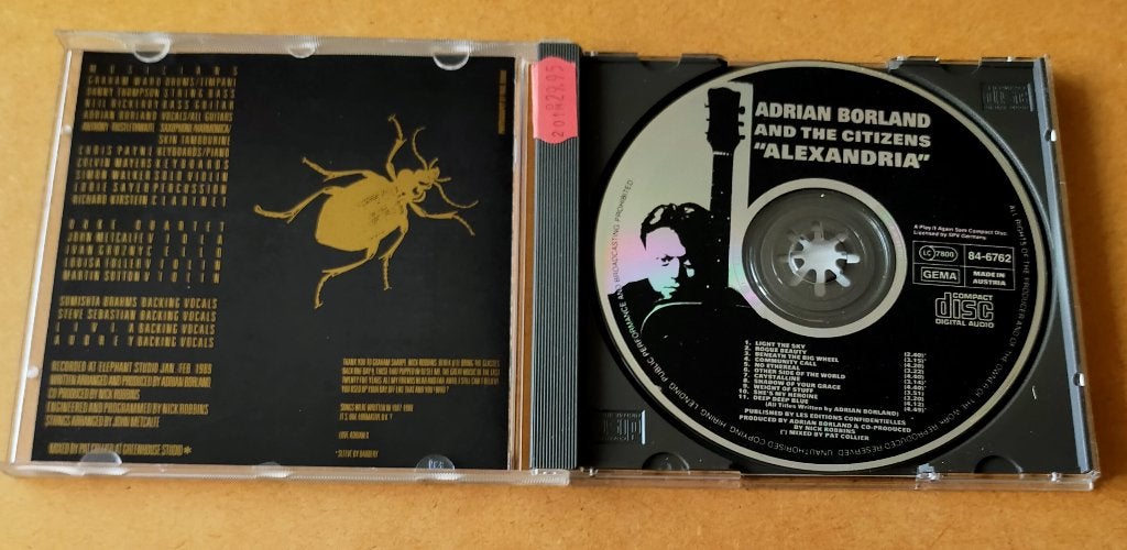 Adrian Borland & The Citizens - Alexandria CD 1989, Ophalen of Verzenden, Zo goed als nieuw, Poprock