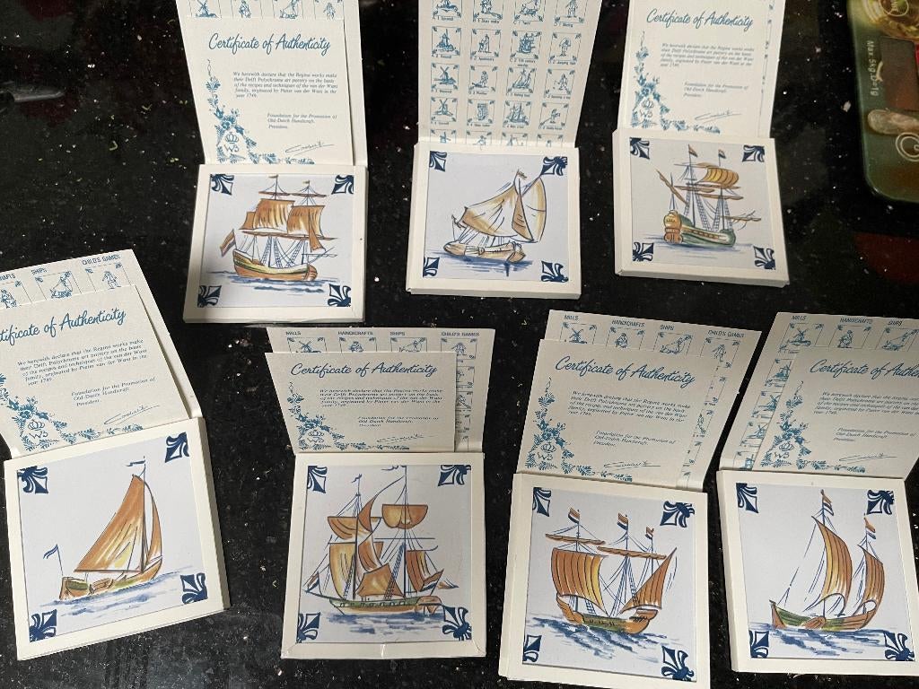 7 KLM Business Class tegeltjes Thema boten, Verzamelen, Ophalen of Verzenden, Nieuw, 61 t/m 80