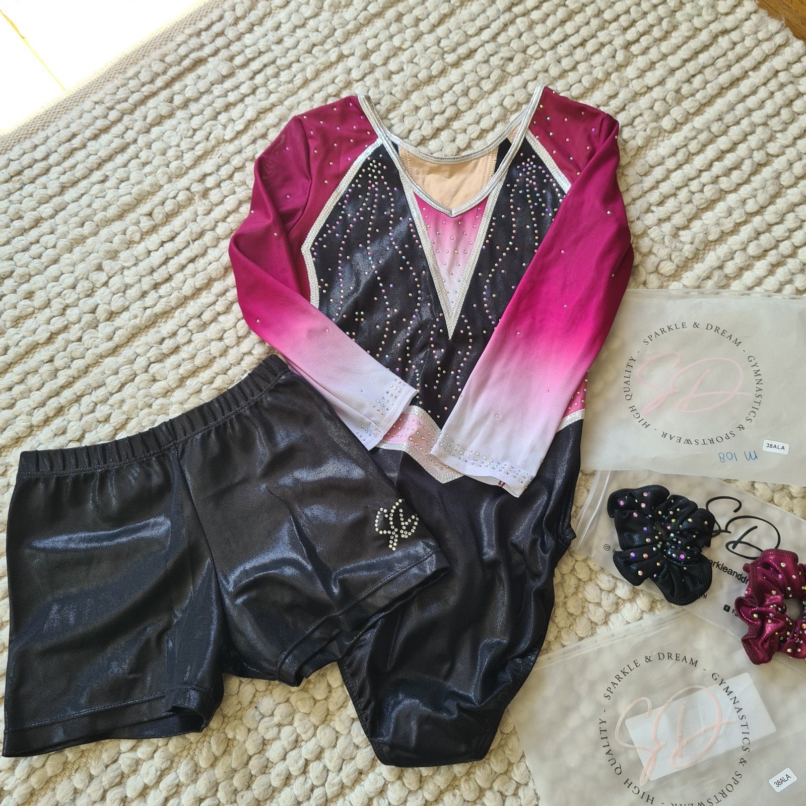 Sparkle&Dreams turnpakje, Sport en Fitness, Turnen, Maat 36 t/m 42, Ophalen of Verzenden, Zo goed als nieuw, Turnpak(je)