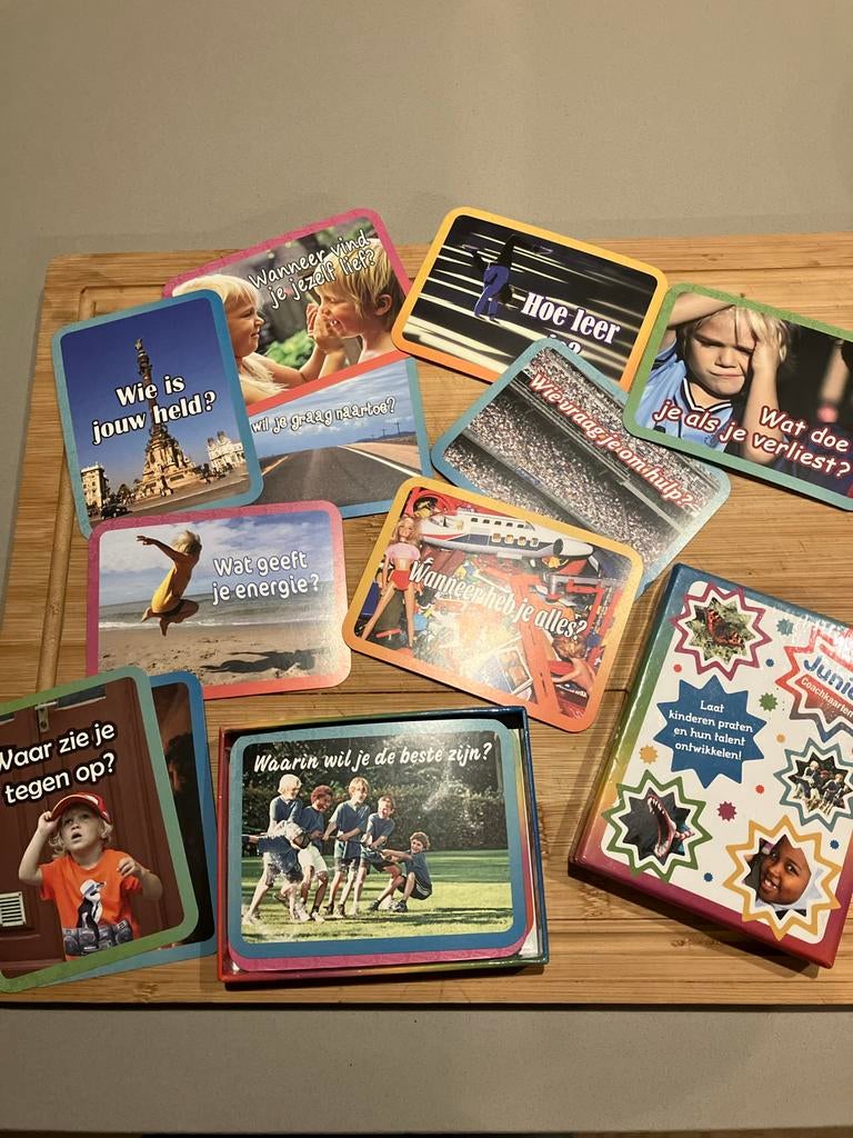 Junior Coachkaarten - Leuke Gespreksonderwerpen voor Kindere, Hobby en Vrije tijd, Gezelschapsspellen | Bordspellen, Zo goed als nieuw